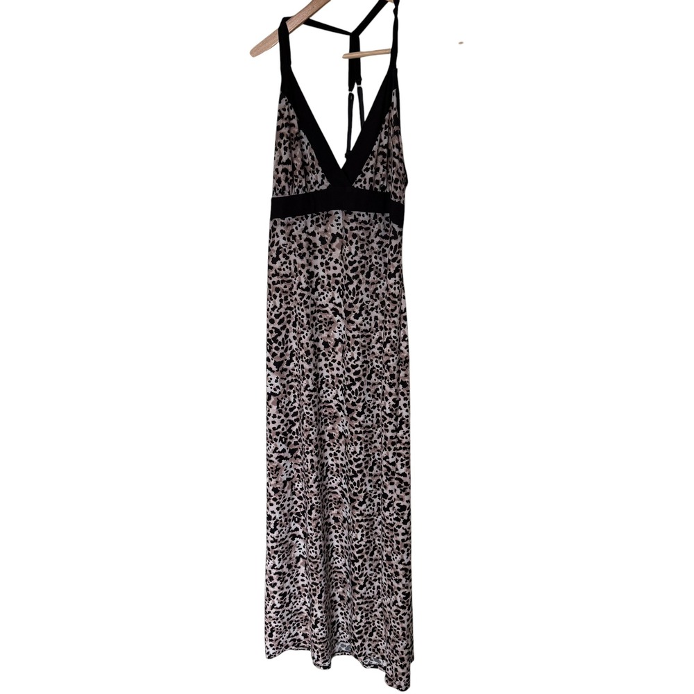 Gilligan & O'Malley Maxi Dress Womens Small Leopard Print Excellent Racerback